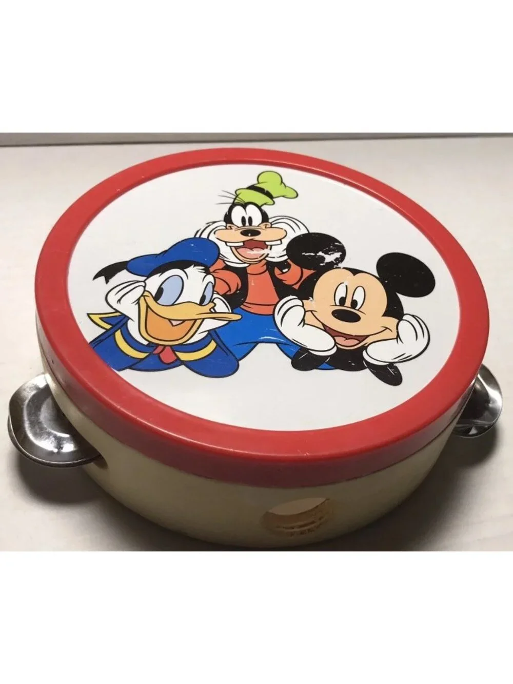 Vintage Mickey Mouse Donald Duck Goofy Tambourine